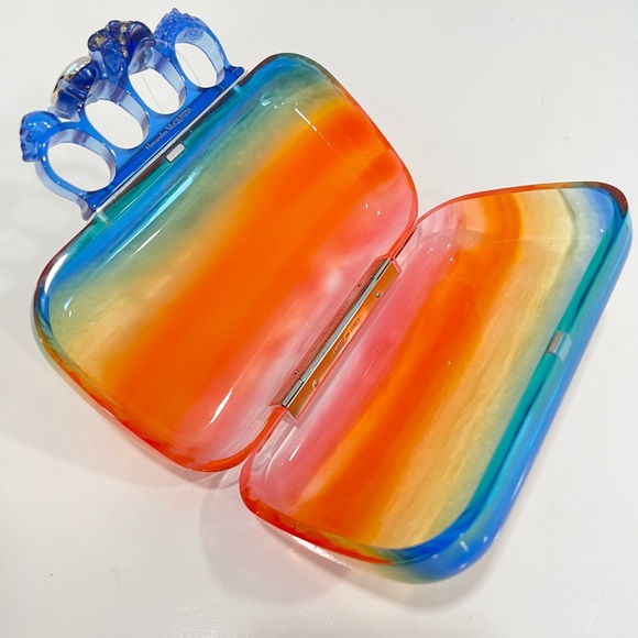 Alexander McQueen Multicolor Knuckle Clutch Bag - Picture 6 of 12